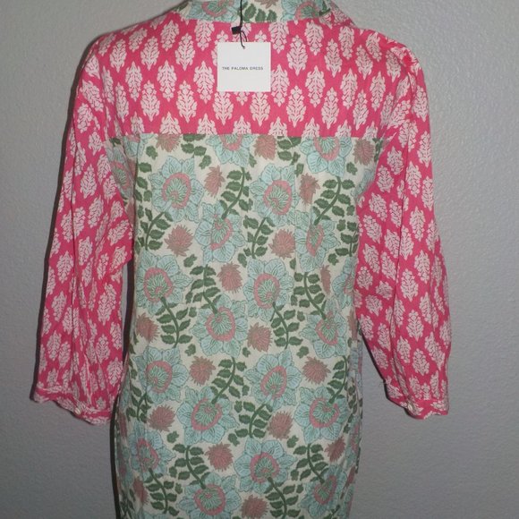 ZARA MS SZ LARGE MULTI-COLOR FLORAL MIXED PRINT BUTTON FRONT PALOMA MIDI DRESS - Picture 10 of 11